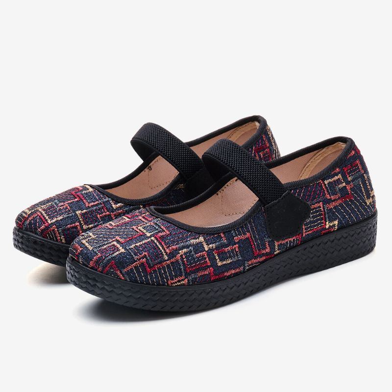 Alte Peking Stoffelastische Slip On Resistant Müßiggänger Für Damen