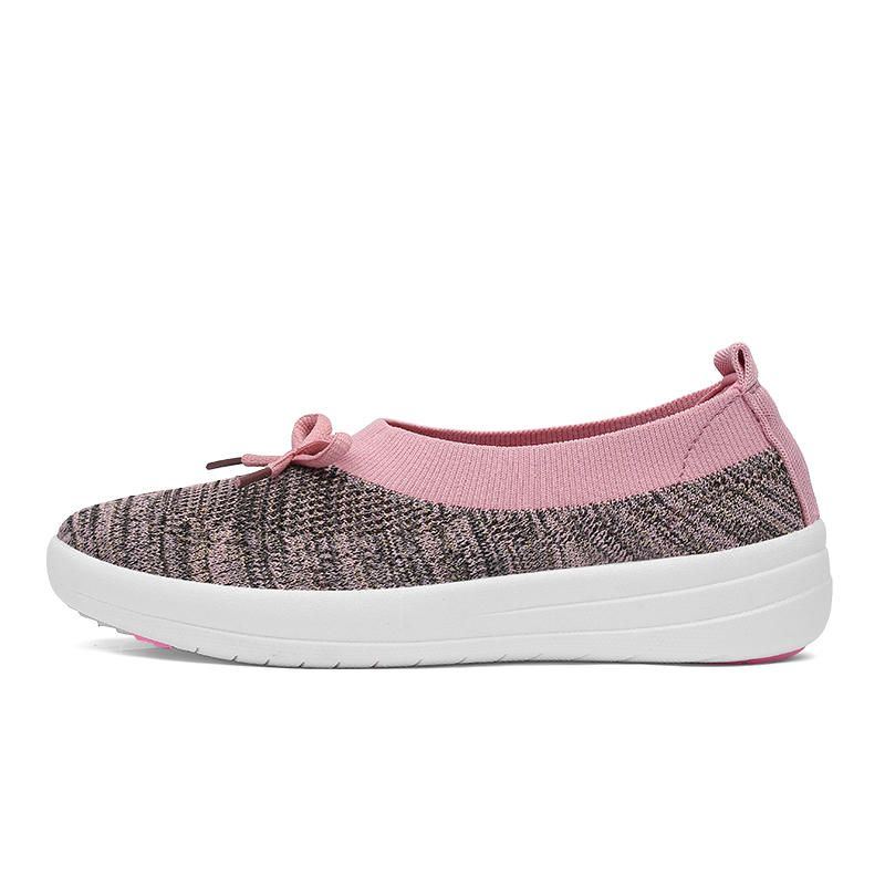 Atmungsaktive Strick Outdoor Flats Für Damen