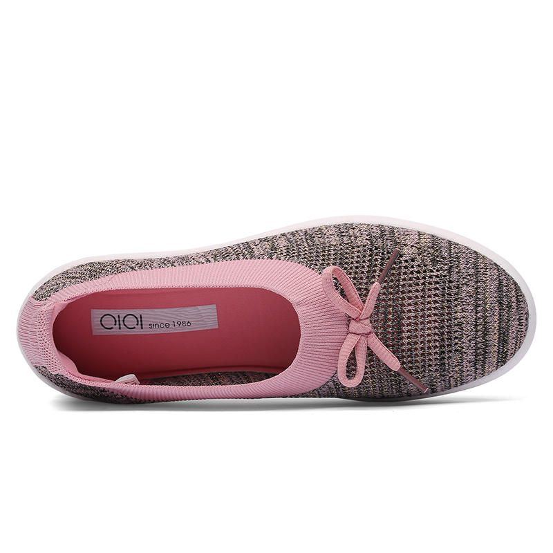 Atmungsaktive Strick Outdoor Flats Für Damen