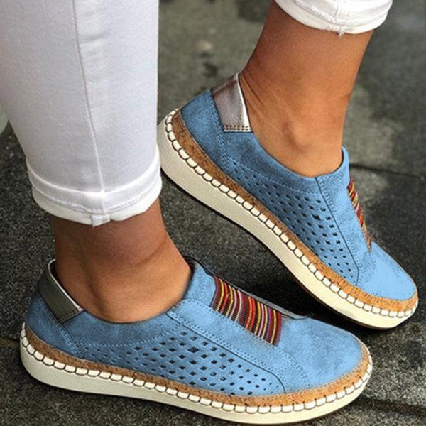 Bequeme Ausgehöhlte Flache Loafer Für Damen In Großen Größen