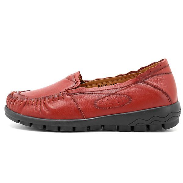 Bequeme Lässige Flache Loafer Aus Echtem Leder Für Damen