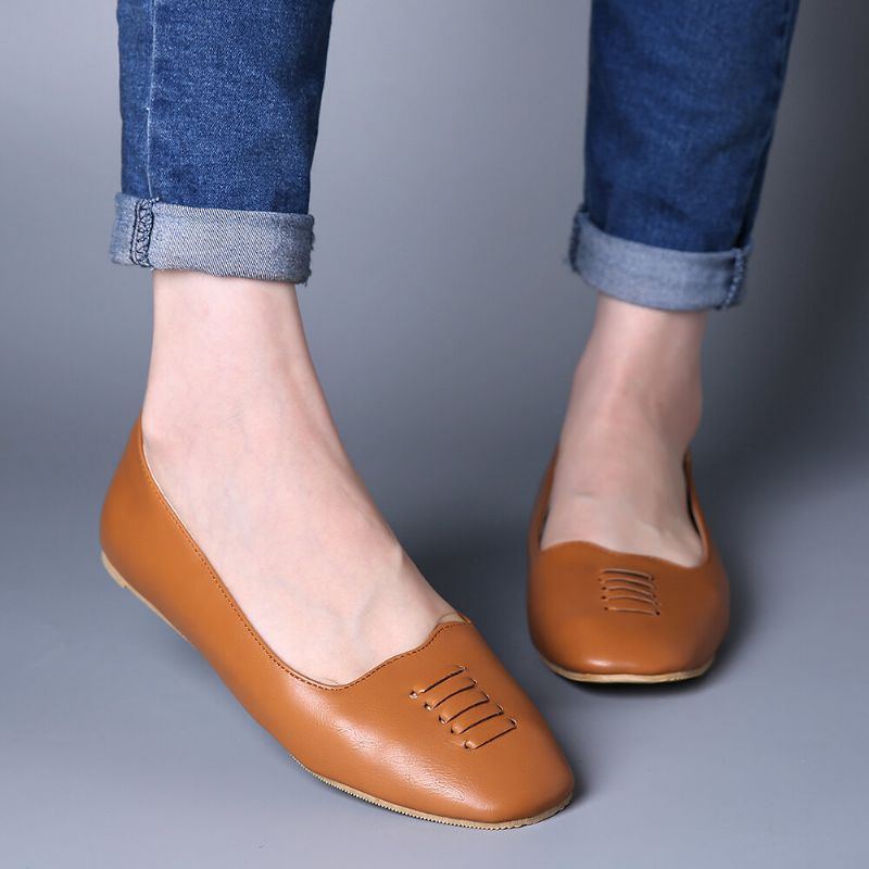 Bequeme Leichte Slip On Slipper Mit Eckiger Zehenpartie Für Damen