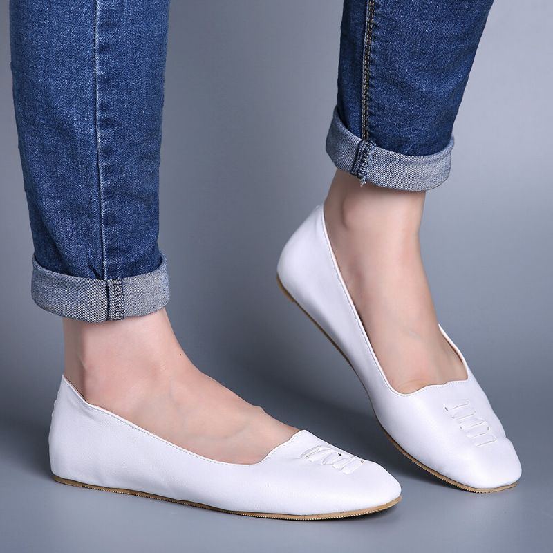 Bequeme Leichte Slip On Slipper Mit Eckiger Zehenpartie Für Damen