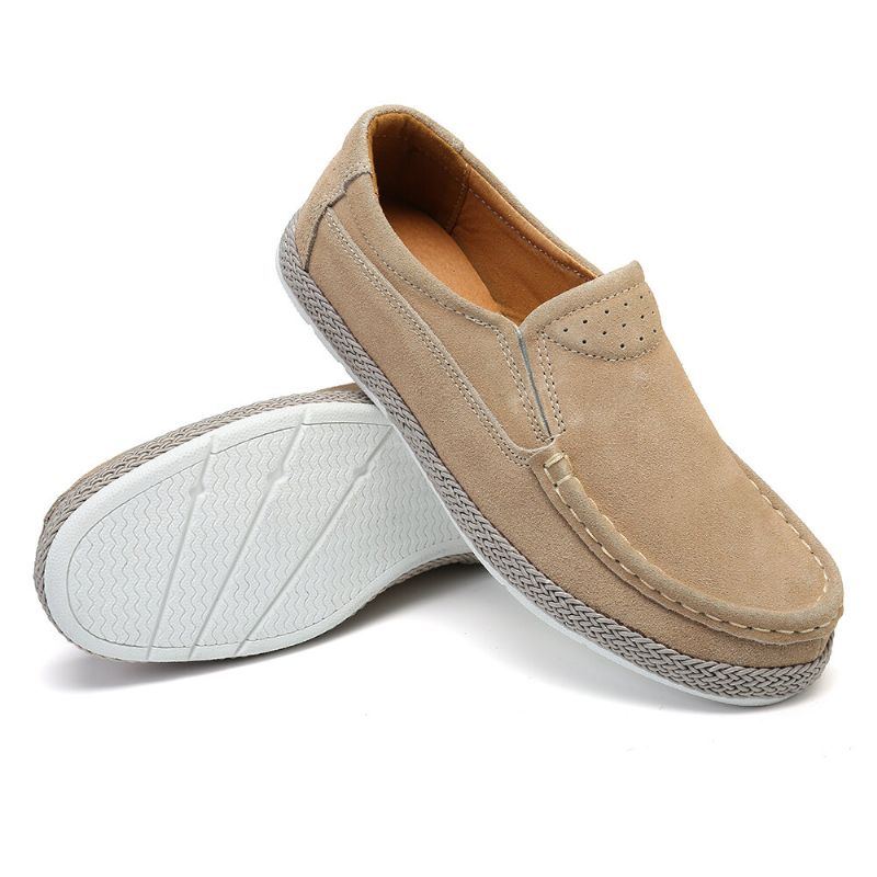 Bequeme Tragbare Einfarbige Lässige Slip On Flats Für Damen