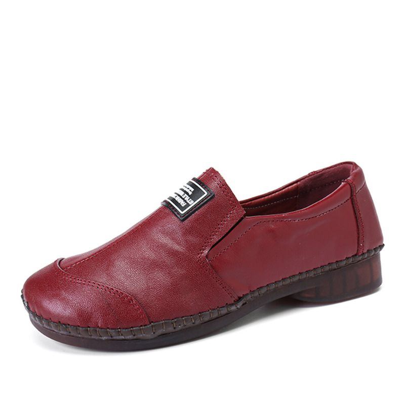 Bequeme Weiche Rutschfeste Damen Loafer Aus Echtem Leder