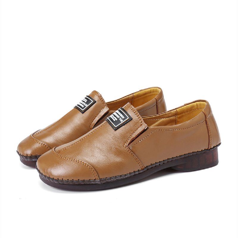 Bequeme Weiche Rutschfeste Damen Loafer Aus Echtem Leder