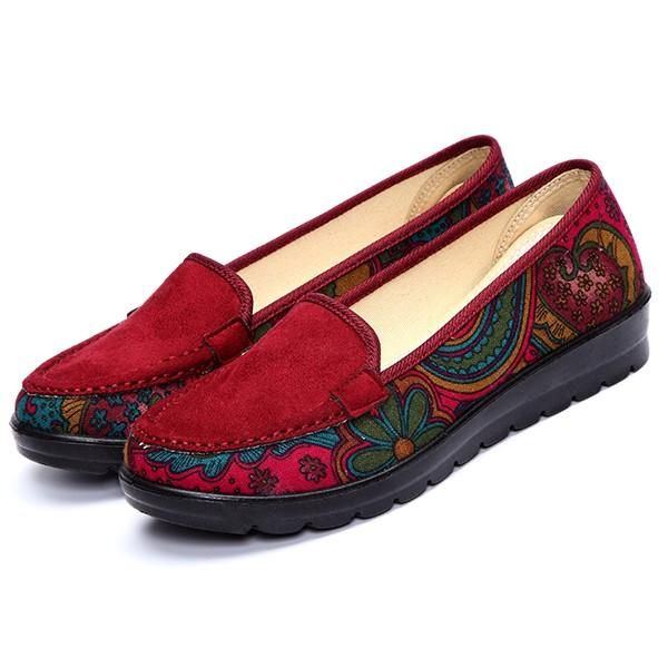 Big Size Damen Casual Flat Loafers Slip On Atmungsaktive Schuhe Schuhe Mit Weicher Sohle