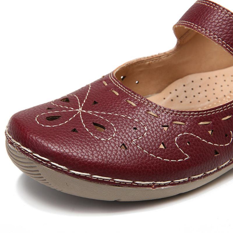 Damen Casual Aushöhlen Bequeme Flats