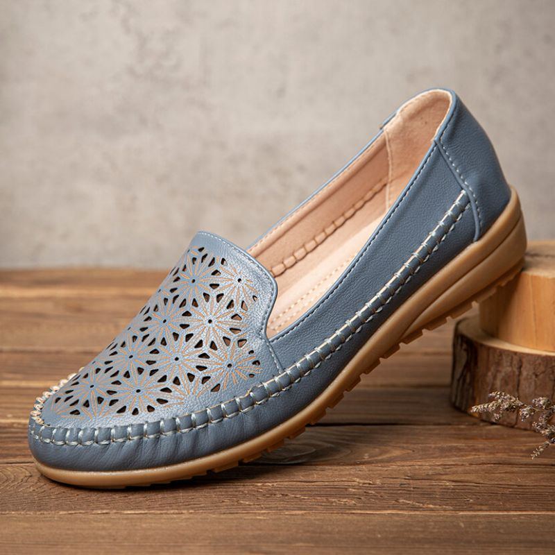 Damen Floewrs Hollow Bequeme Rutschfeste Lässige Flache Loafer