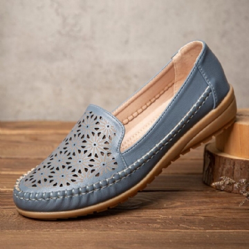 Damen Floewrs Hollow Bequeme Rutschfeste Lässige Flache Loafer