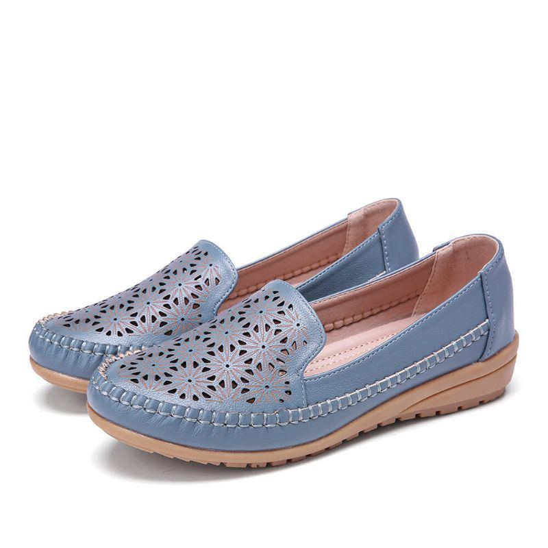 Damen Floewrs Hollow Bequeme Rutschfeste Lässige Flache Loafer