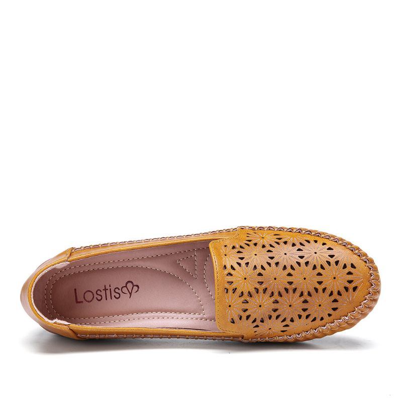 Damen Floewrs Hollow Bequeme Rutschfeste Lässige Flache Loafer