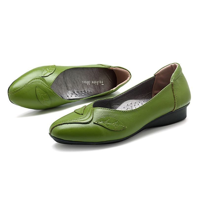 Damenschuhe Leaf Bequeme Kausale Slip On Flats