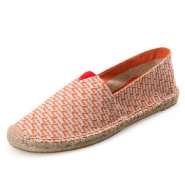 Einfarbige Slip On Espadrilles Für Damen Große Größe Flache Fischerschuhe