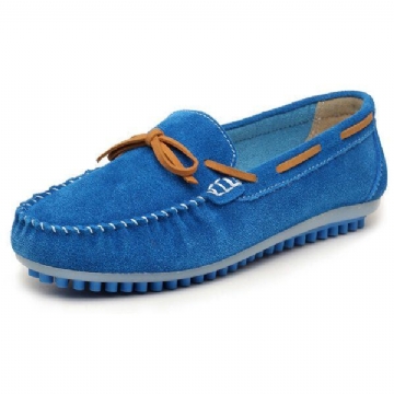 Flache Damenschuhe Mit Schnürung Und Runder Zehenpartie Flache Loafer Mit Weicher Sohle