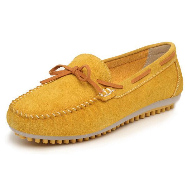 Flache Damenschuhe Mit Schnürung Und Runder Zehenpartie Flache Loafer Mit Weicher Sohle