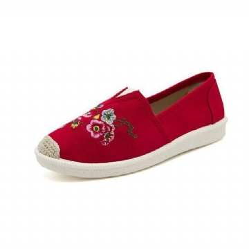 Flache Loafer Mit Stickerei Und Weicher Sohle Für Damen