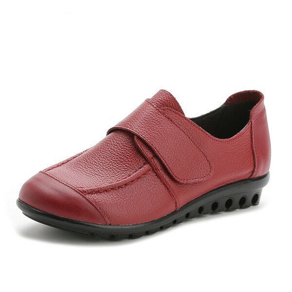 Flache Schuhe Zum Hineinschlüpfen Aus Weichem Leder Für Damen Magic Stick Reine Farbe Bequeme Flache Loafer