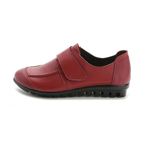 Flache Schuhe Zum Hineinschlüpfen Aus Weichem Leder Für Damen Magic Stick Reine Farbe Bequeme Flache Loafer