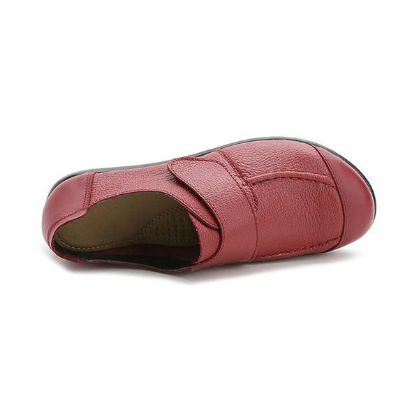 Flache Schuhe Zum Hineinschlüpfen Aus Weichem Leder Für Damen Magic Stick Reine Farbe Bequeme Flache Loafer