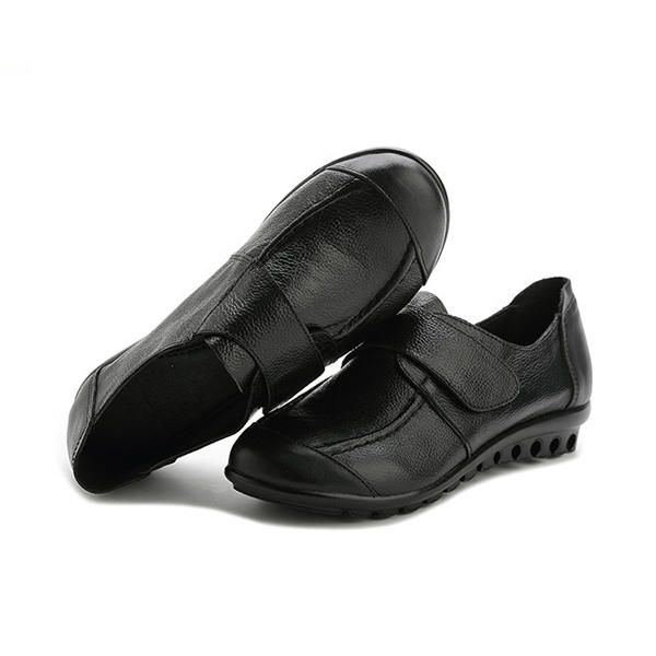 Flache Schuhe Zum Hineinschlüpfen Aus Weichem Leder Für Damen Magic Stick Reine Farbe Bequeme Flache Loafer