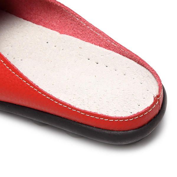 Flache Schuhe Zum Hineinschlüpfen In Reiner Farbe Mit Weicher Sohle Und Runder Zehenpartie Für Damen