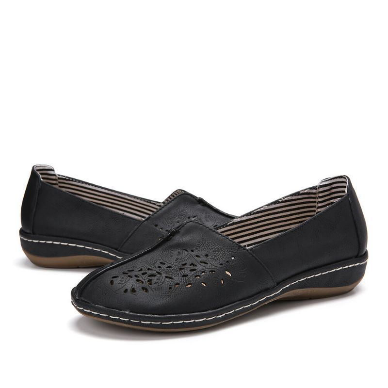 Damen Handstricting Hollow Comfy Retro Casual Slip On Flats