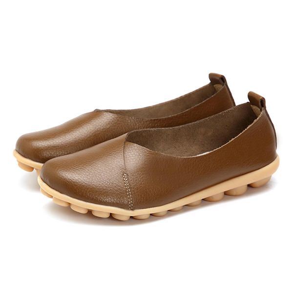 Größere Damen Slipper Mit Weicher Sohle Und Bequemem Leder