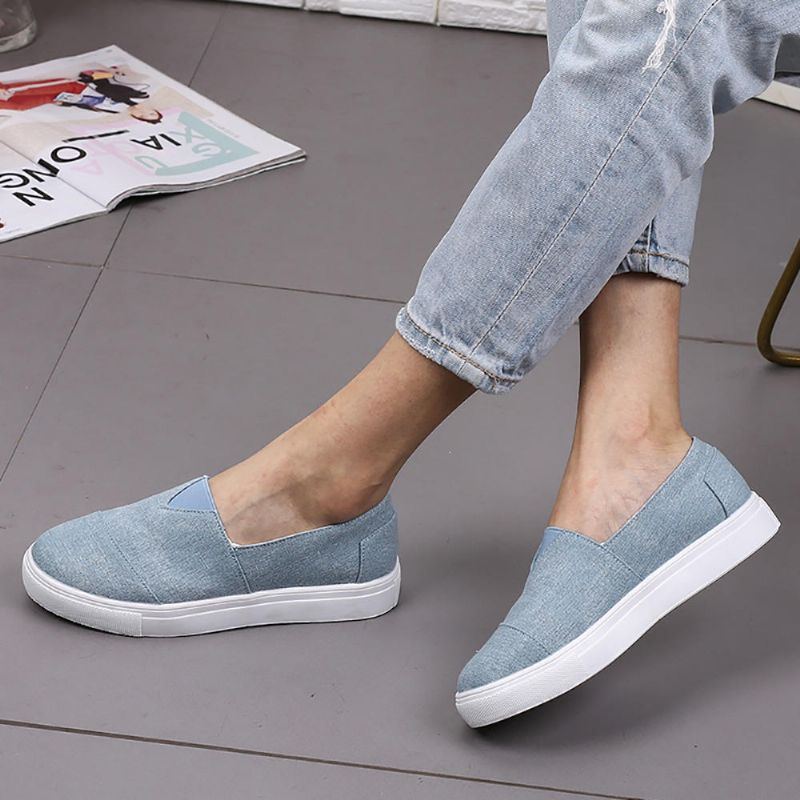 Lässige Einfarbige Slip On Slipper Für Damen In Großen Größen