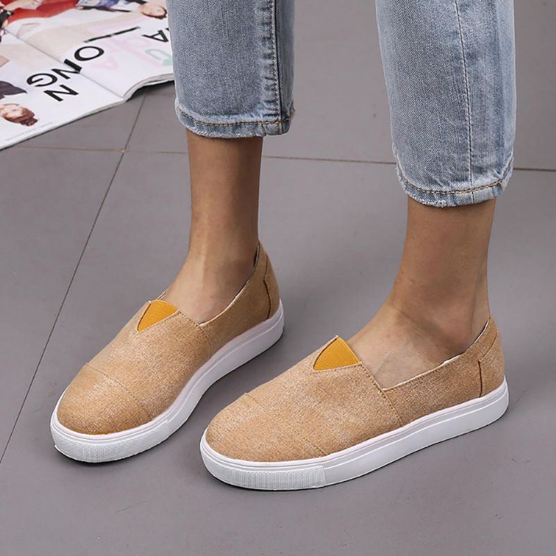 Lässige Einfarbige Slip On Slipper Für Damen In Großen Größen