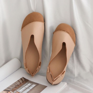 Lässige Gespleißte Flache Slip On Slipper Für Damen