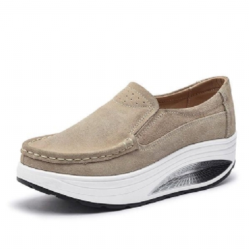 Lässige Loafer Aus Leder Mit Rocker Sohle Für Damen