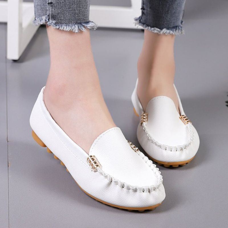 Lässige Slip On Loafer Mit Rutschfester Weicher Sohle Für Damen