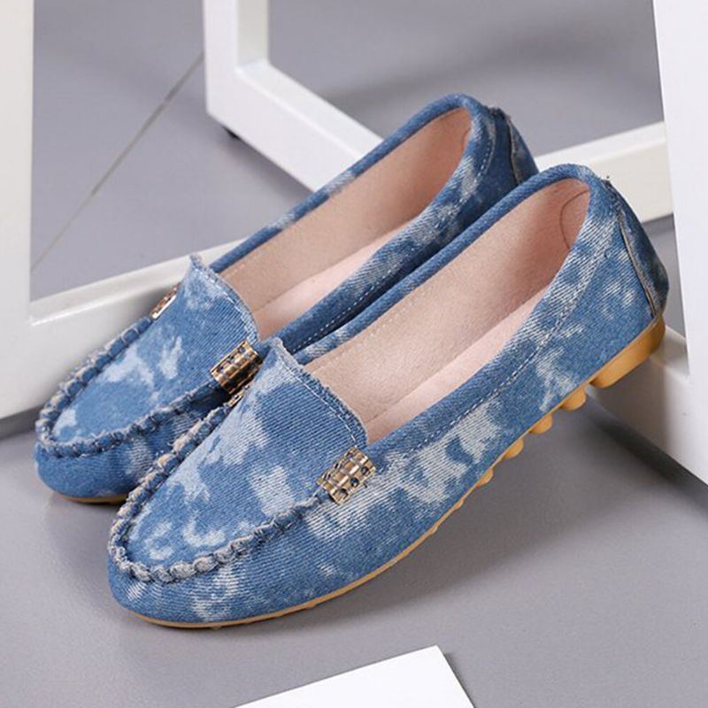 Lässige Slip On Loafer Mit Rutschfester Weicher Sohle Für Damen