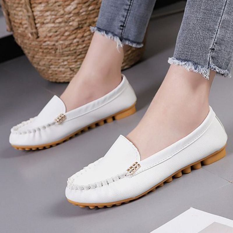 Lässige Slip On Loafer Mit Rutschfester Weicher Sohle Für Damen