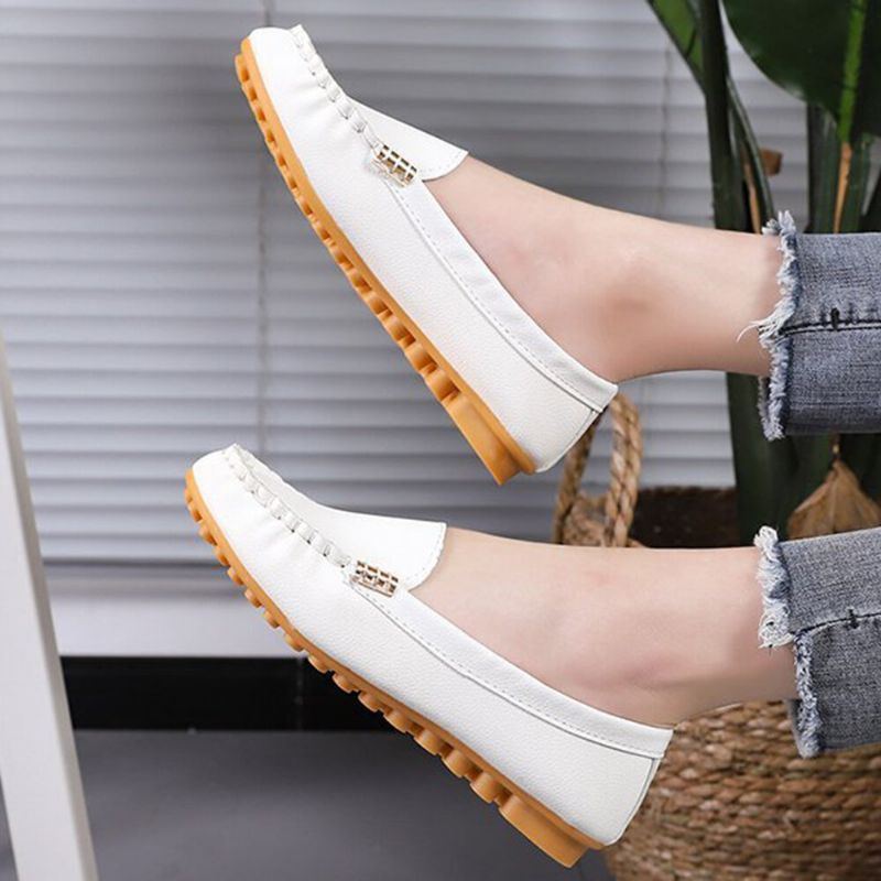 Lässige Slip On Loafer Mit Rutschfester Weicher Sohle Für Damen