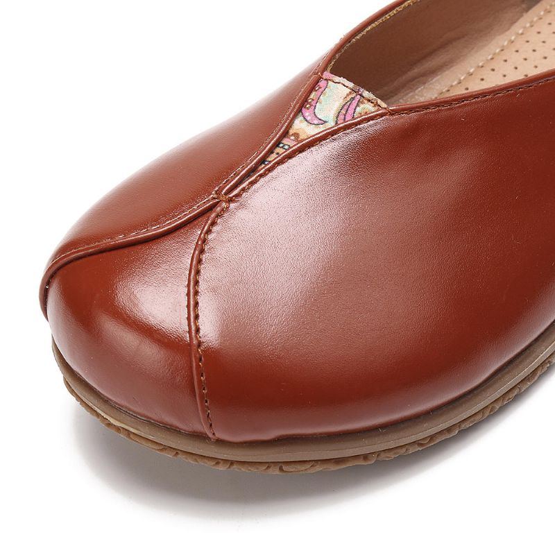 Rutschfeste Lässige Flache Loafer Mit Spleissmuster Für Damen