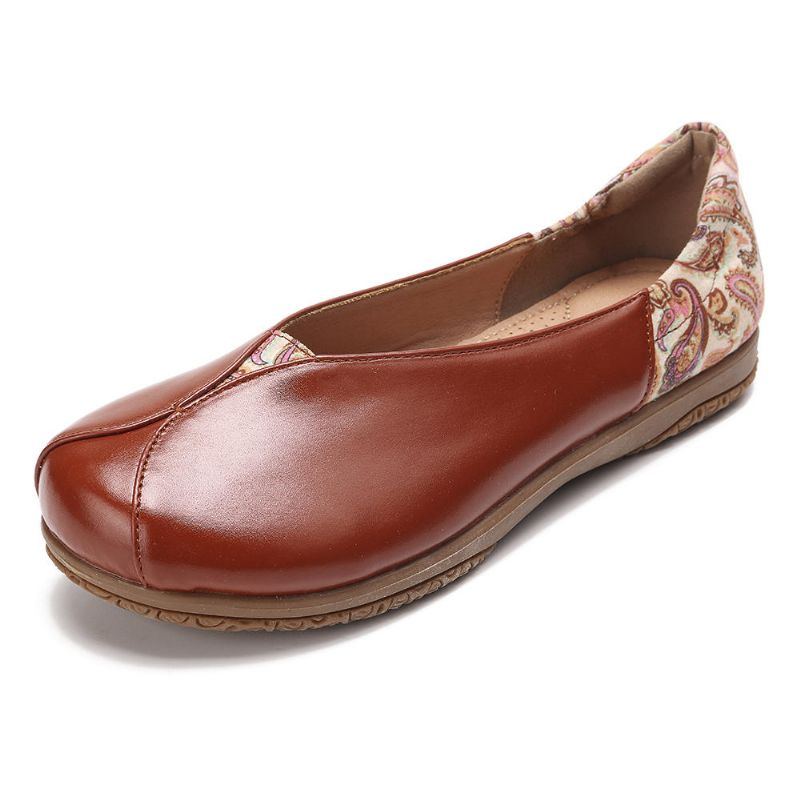 Rutschfeste Lässige Flache Loafer Mit Spleissmuster Für Damen