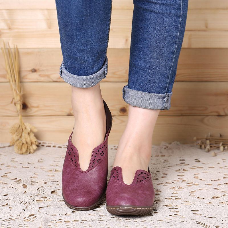 Rutschfeste Lässige Slip On Flats Mit Nähten Für Damen