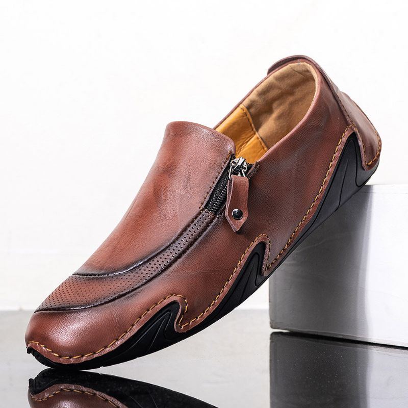 Atmungsaktive Rutschfeste Bequeme Business Business Schuhe Mit Weicher Sohle Für Herren Aus Echtem Leder