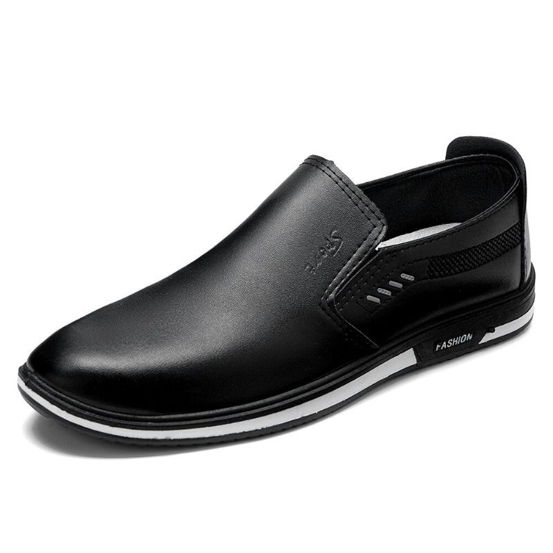 Atmungsaktive Slip On Pu Leder Loafer Für Herren Lässige Business Schuhe