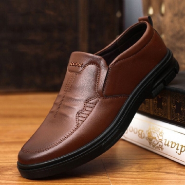 Atmungsaktive Weiche Bequeme Slip On Lässige Klassische Business Schuhe Aus Mikrofaser Für Herren