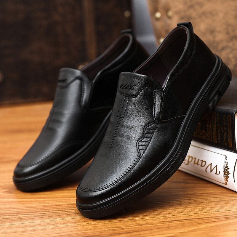 Atmungsaktive Weiche Bequeme Slip On Lässige Klassische Business Schuhe Aus Mikrofaser Für Herren