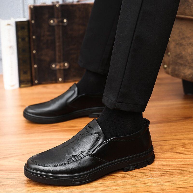 Atmungsaktive Weiche Bequeme Slip On Lässige Klassische Business Schuhe Aus Mikrofaser Für Herren