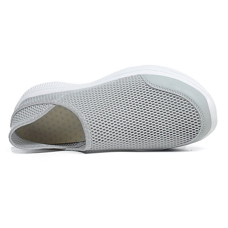 Atmungsaktive Weiche Sohle Aus Mesh Für Herren Bequeme Zwei Wege Slip On Laufschuhe