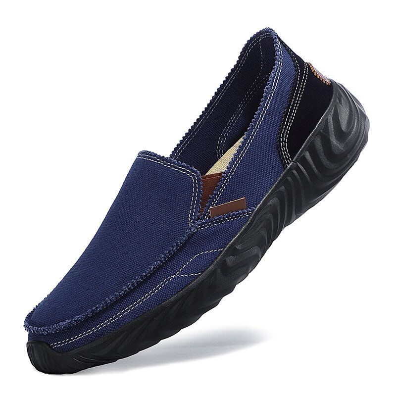 Atmungsaktive Weiche Sohle Rutschfester Slip On Für Herren Bequemes Fahren Freizeitschuhe