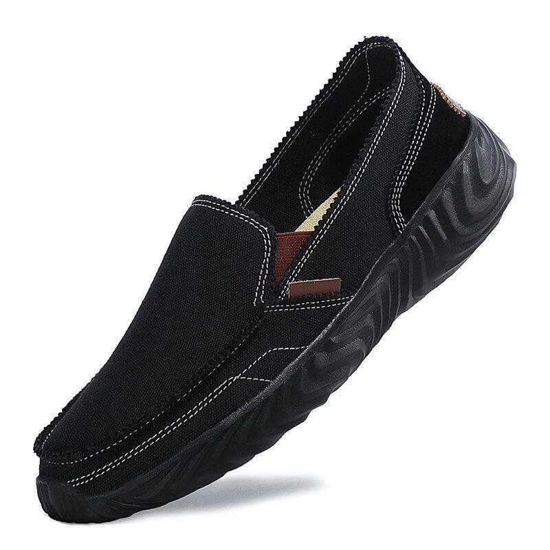 Atmungsaktive Weiche Sohle Rutschfester Slip On Für Herren Bequemes Fahren Freizeitschuhe