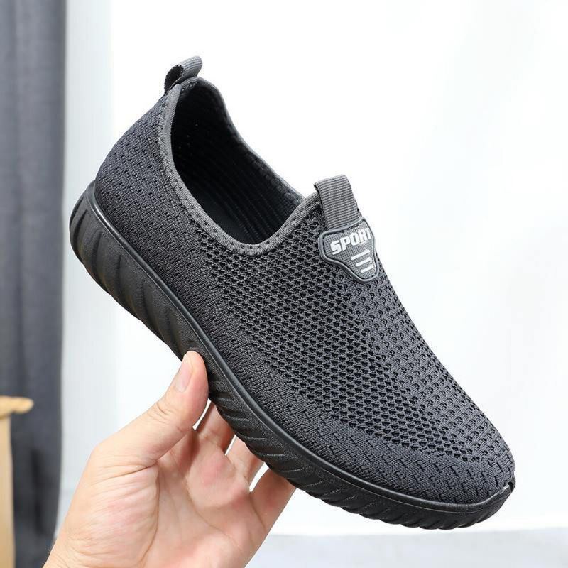 Atmungsaktiver Stoff Für Herren Rutschfest Bequeme Sohle Slip On Alte Peking Freizeitschuhe