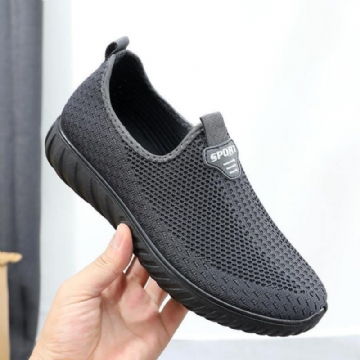 Atmungsaktiver Stoff Für Herren Rutschfest Bequeme Sohle Slip On Alte Peking Freizeitschuhe