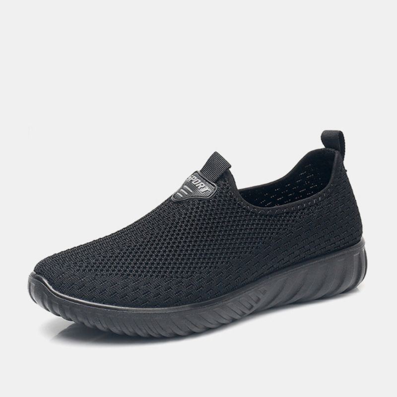 Atmungsaktiver Stoff Für Herren Rutschfest Bequeme Sohle Slip On Alte Peking Freizeitschuhe